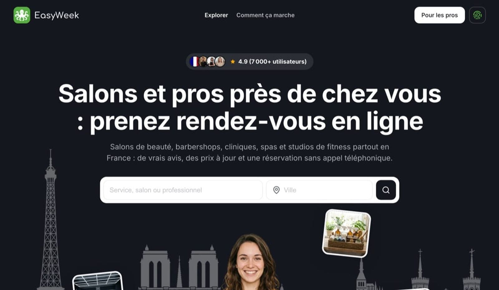 Page d’accueil du catalogue EasyWeek en France